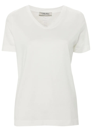 'S Max Mara embroidered-logo cotton T-shirt - White
