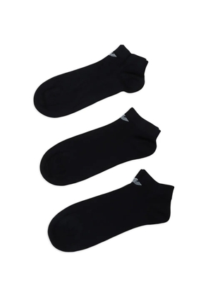 Emporio Armani logo socks (set of three) - Black