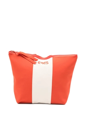 ERES stripe zip beach pouch - Orange