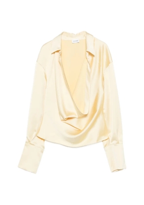THE ANDAMANE draped blouse - Yellow
