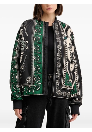 adidas x Fram Varsity patterned zip jacket - Black