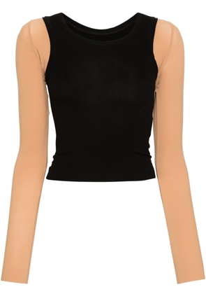 MM6 Maison Margiela numbers-motif layered top - Black