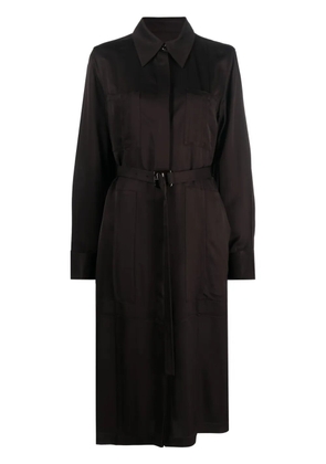 Jil Sander single-breasted belted-waist coat - Brown