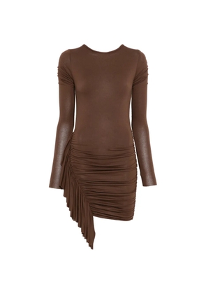PNK ruffled mini dress - Brown