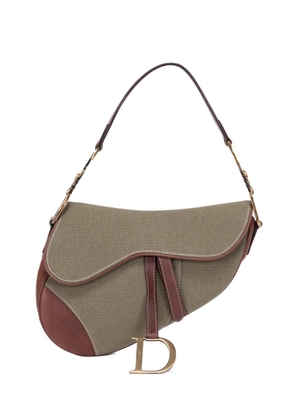 Christian Dior Pre-Owned canvas saddle bag - Brown