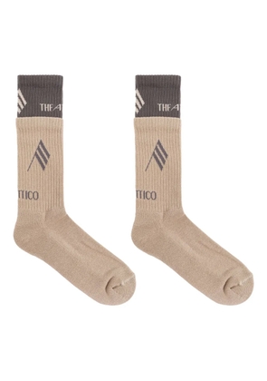 The Attico flag-logo cotton socks - Neutrals
