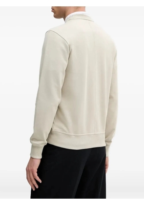 BOSS logo-plaque crew-neck sweatshirt - Neutrals