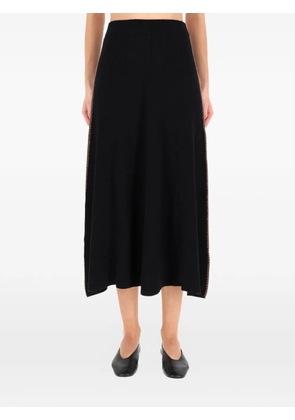 Paul Smith ribbed-trim midi skirt - Black