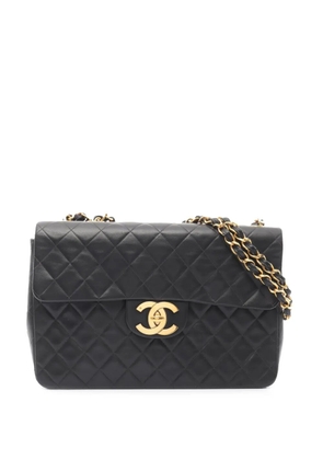 CHANEL Pre-Owned 1991-1994 Jumbo Quilted Lambskin Single Flap shoulder bag - Black