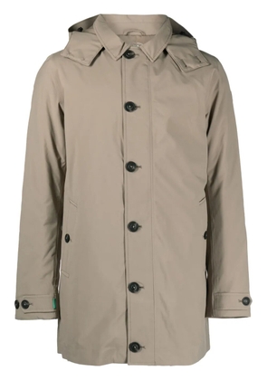 Save The Duck single-breasted hooded coat - Neutrals