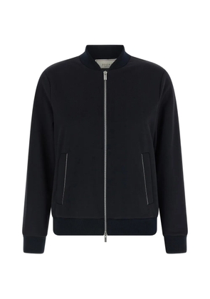 Peserico ribbed zip-up sweatshirt - Blue