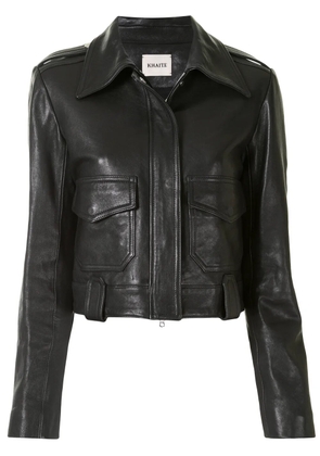 KHAITE The Cordelia leather jacket - Black