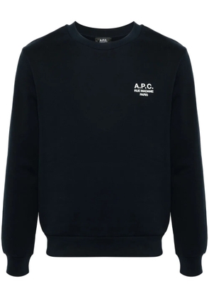 A.P.C. embroidered-logo sweatshirt - Blue