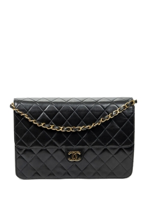 CHANEL Pre-Owned 1997-1999 Push Lock Straight Flap quilted shoulder bag - Black