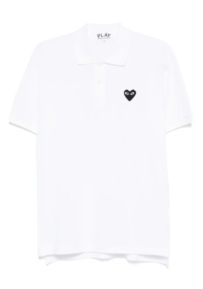 Comme Des Garçons Play appliqué-logo polo shirt - White