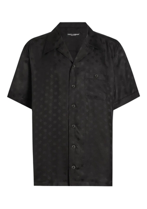 Dolce & Gabbana logo-print Hawaii shirt - Black