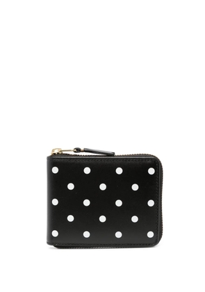 Comme Des Garçons Wallet polka dot printed wallet - Black