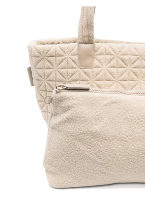 VeeCollective medium Vee quilted tote bag - Neutrals