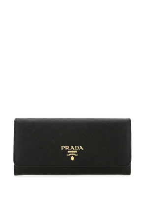 Prada large leather wallet - Black