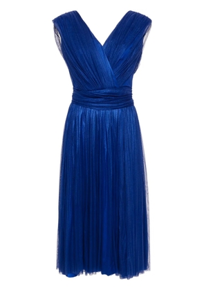Rhea Costa draped midi dress - Blue