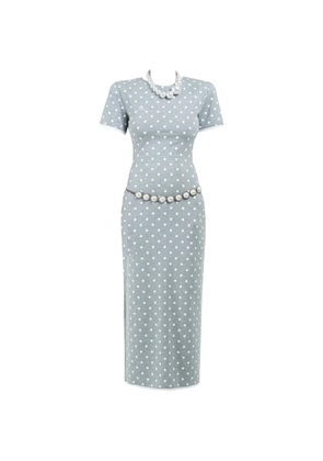 Rowen Rose polka-dot midi dress - Grey