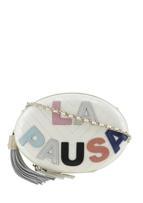 CHANEL Pre-Owned 2019 Chevron Lambskin La Pausa Evening Bag crossbody bag - White