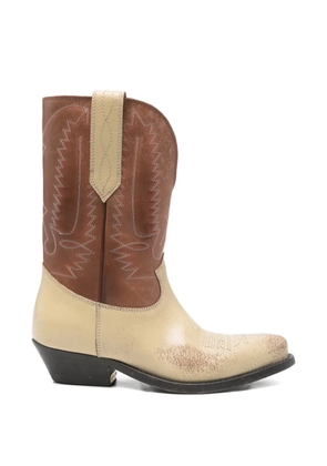 Golden Goose Wish Star embroidered cowboy boots - Brown