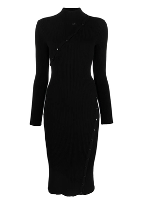 Courrèges ribbed knit dress - Black