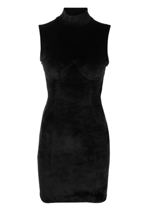GCDS logo-plaque high-neck minidress - Black