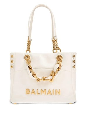 Balmain 1945 small logo-embellished tote bag - Neutrals
