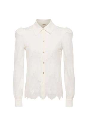 L'Agence Jenica lace puff-sleeve shirt - White
