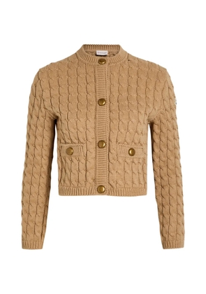 Moncler cable-knit cardigan - Neutrals