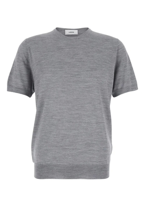 Lardini fine-ribbed T-shirt - Grey