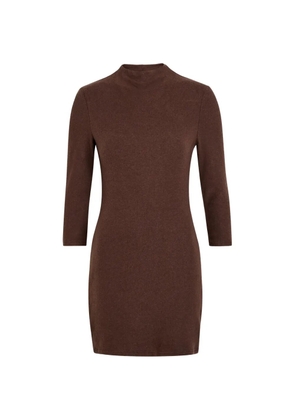 Reformation Camille high-neck mini dress - Brown