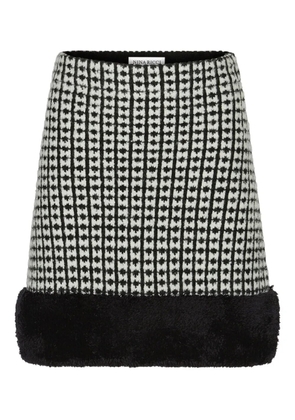 Nina Ricci tweed-effect knitted miniskirt - Black