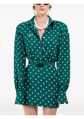 Rowen Rose polka-dots raglan shirt - Green