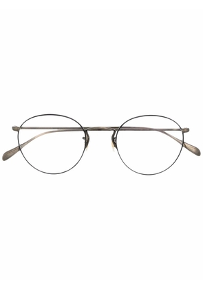 Oliver Peoples logo round-frame glasses - Black