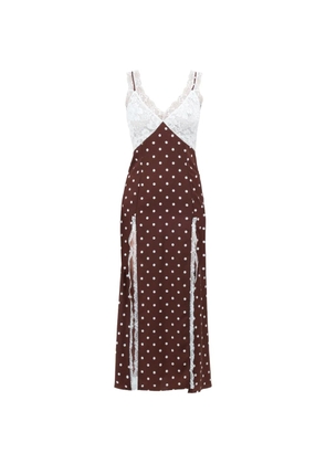 Rowen Rose polka-dots lace maxi dress - Brown