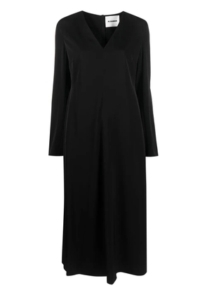 Jil Sander long-sleeve midi dress - Black