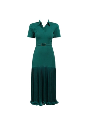 Rowen Rose pleated polo dress - Green