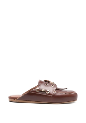 Maje Heitor eyelet lace-up mules - Brown
