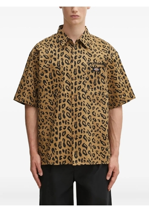 WACKO MARIA leopard-print short-sleeves shirt - Brown