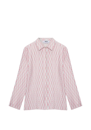 MSGM patterned pleated shirt - Pink