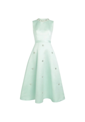 Huishan Zhang embellished collared dress - Green