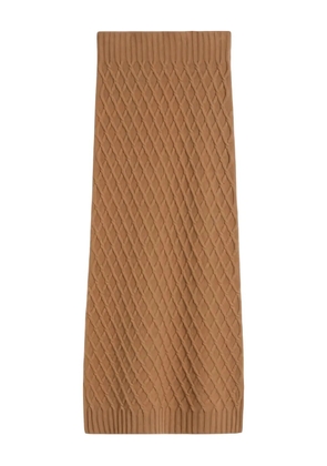 Max Mara cable-knit midi skirt - Brown