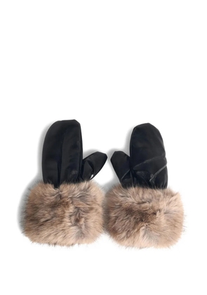 STAND STUDIO Jane faux-fur gloves - Black
