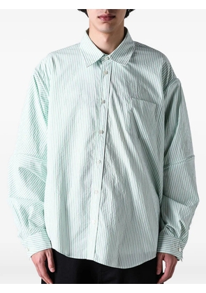 Doublet detachable striped shirt - Green
