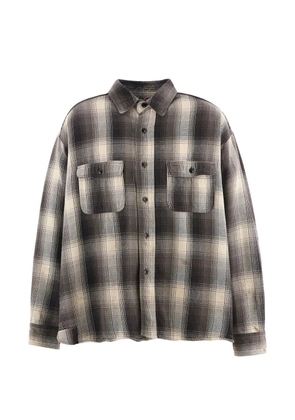 SAINT MXXXXXX check-print flannel shirt - Black