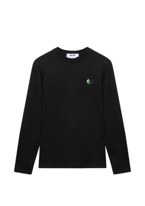 MSGM floral long-sleeve top - Black