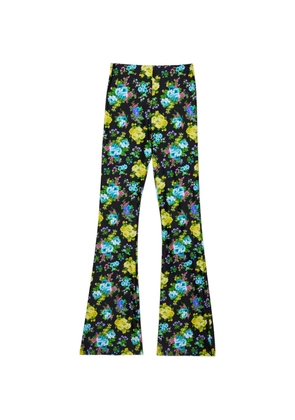 MSGM floral flared trousers - Black